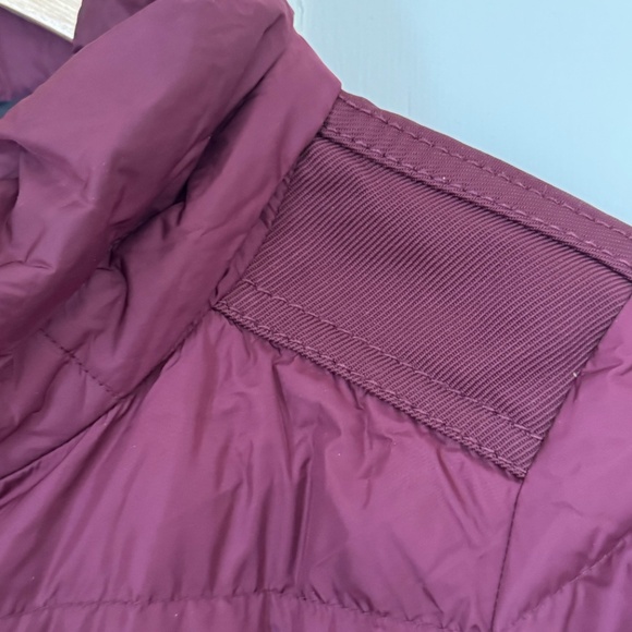 Coach Long Down Puffer Coat Burgundy XS - Picture 10 of 10